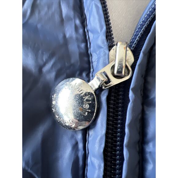 Calvin Klein Women XS Packable Lightweight Down Puffer Jacket Blue Extra Small - Picture 6 of 16